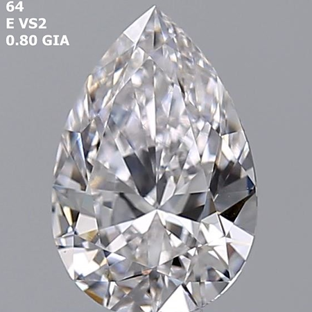 Pear  0.8 ct E VS2  VG VG N