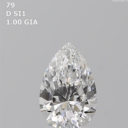 Pear  1 ct D SI1  EX  VG N