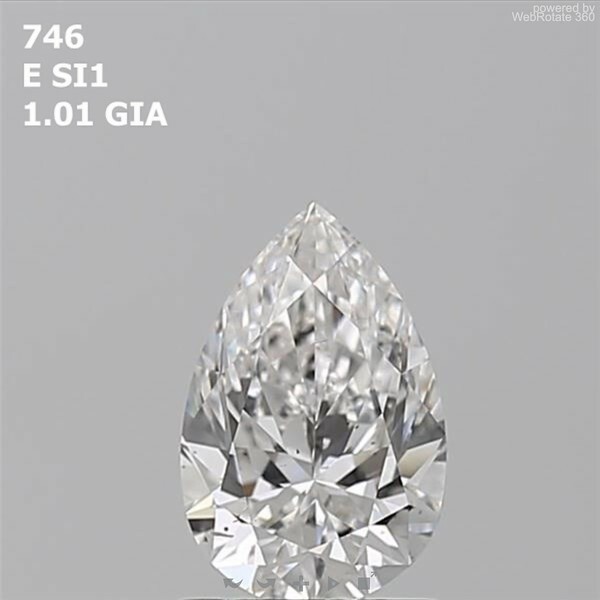 Pear  1.01 ct E SI1  EX EX N