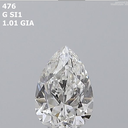 Pear  1.01 ct G SI1  VG VG N