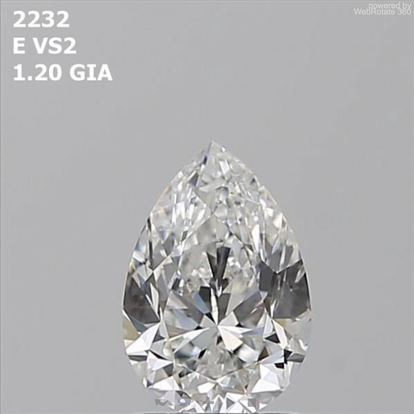 Pear  1.2 ct E VS2  EX VG N