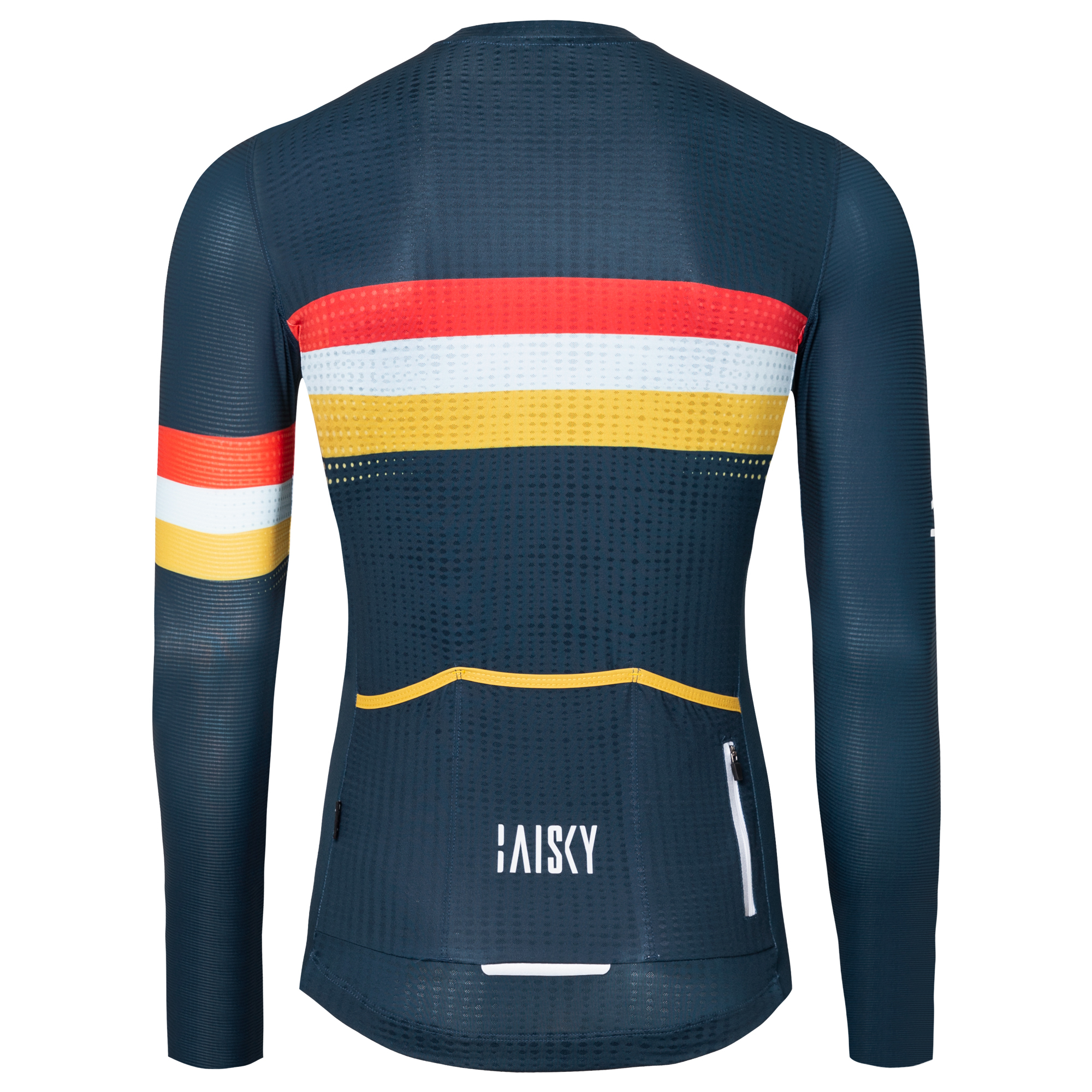 男款空力薄款長車衣 平行線 藍