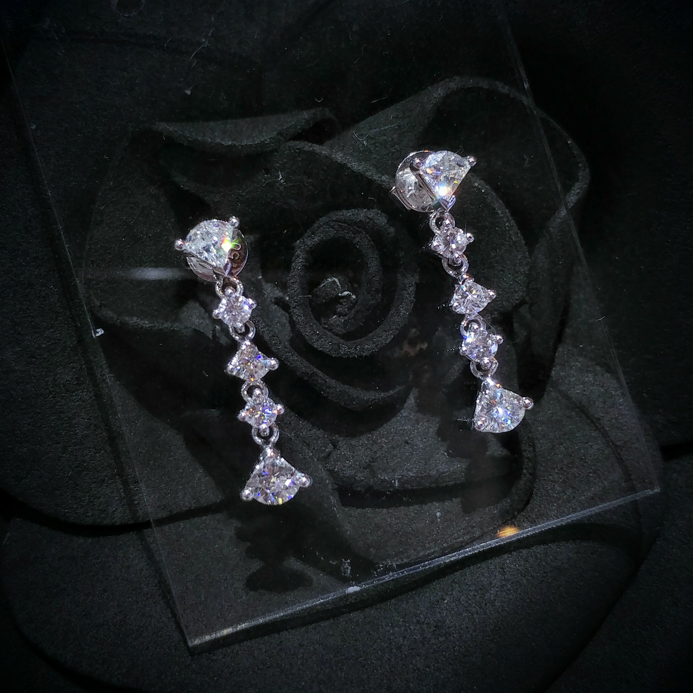 18K White Gold 1.26ct Diamond Earrings