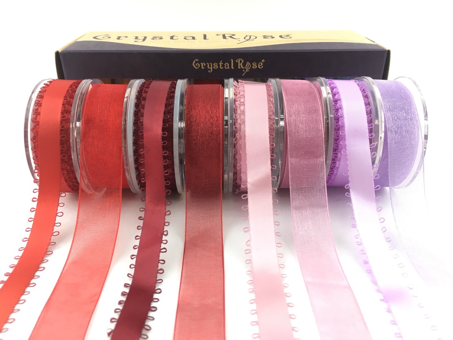 歐洲Picot緞帶禮盒/古典玫瑰/8入