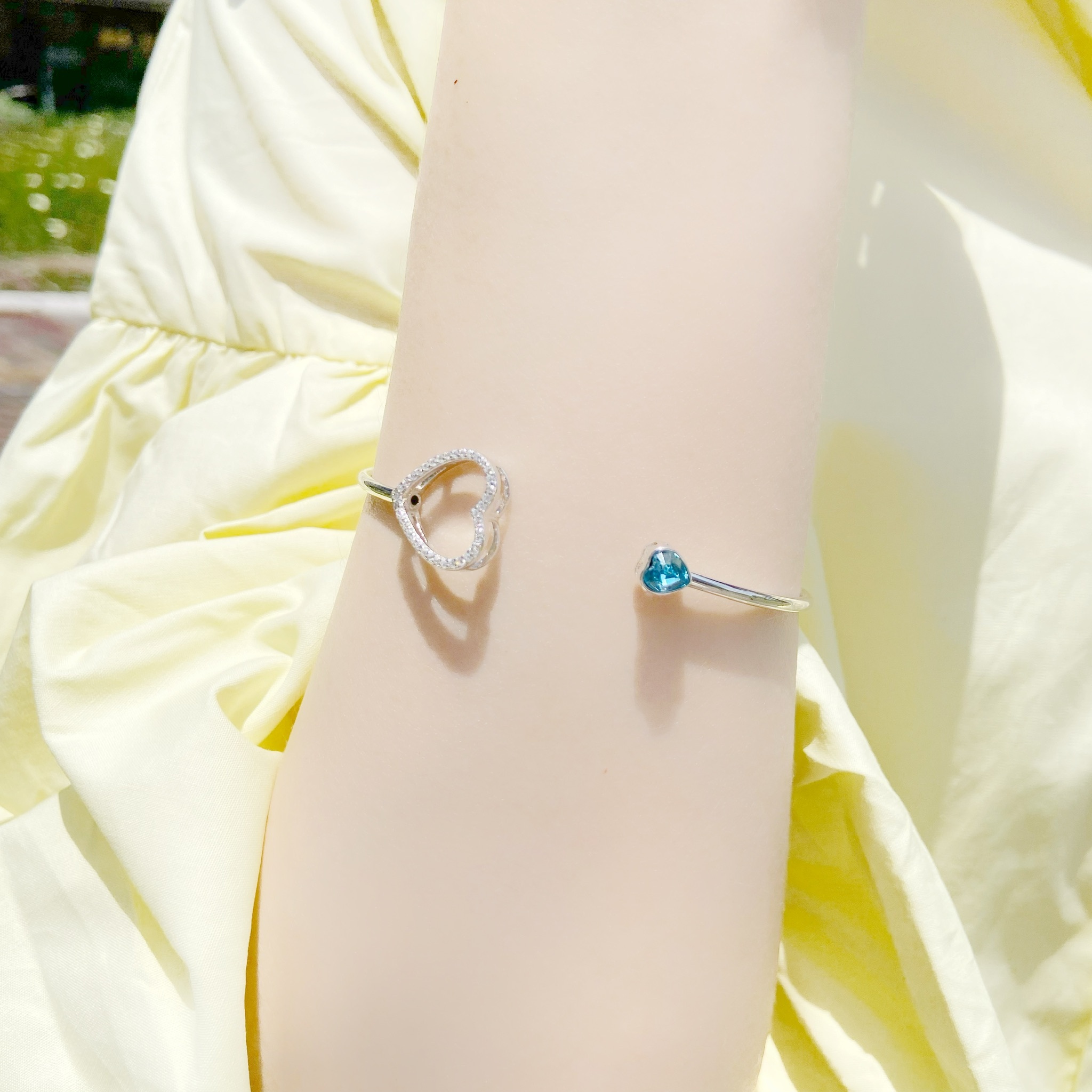 | 925純銀・ 白金・奧地利水晶 | 說不完的愛你手鐲 | BR0645 |