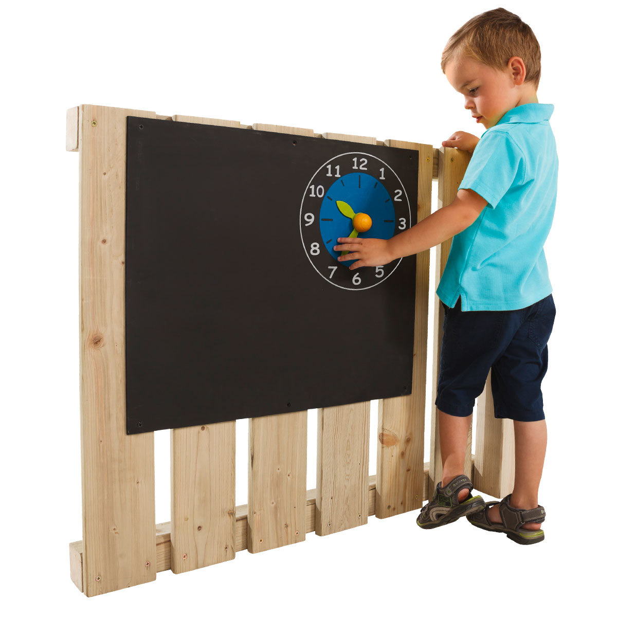 Black Board with Clock