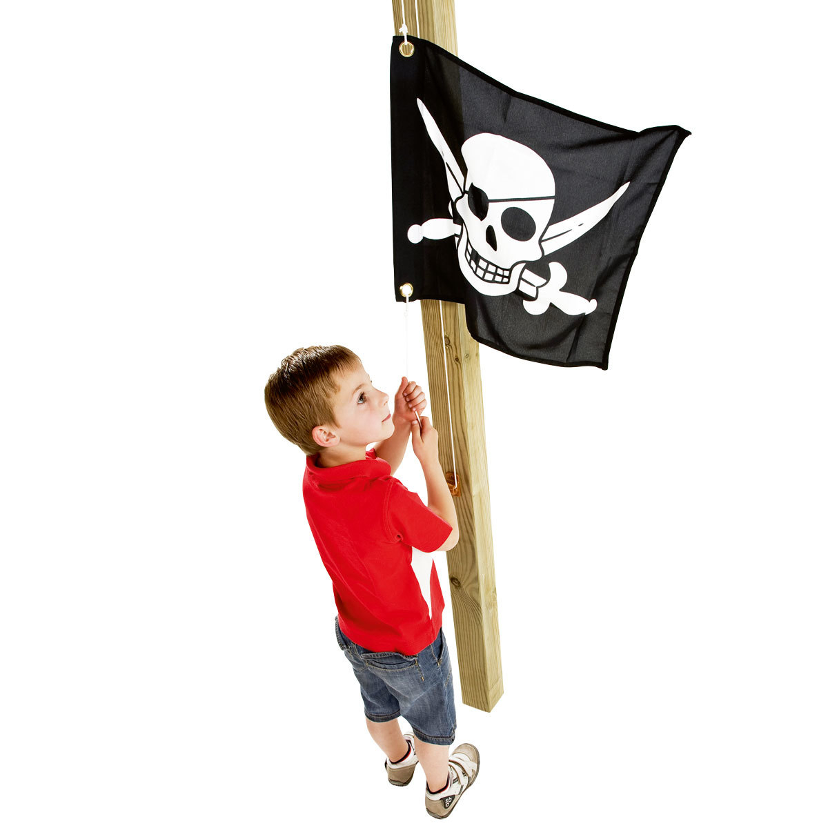 flag with hoisting system