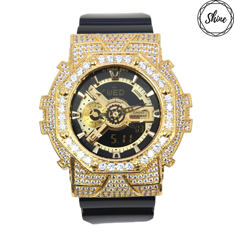 金色 改裝手錶 GA-110GB-1A - 八角