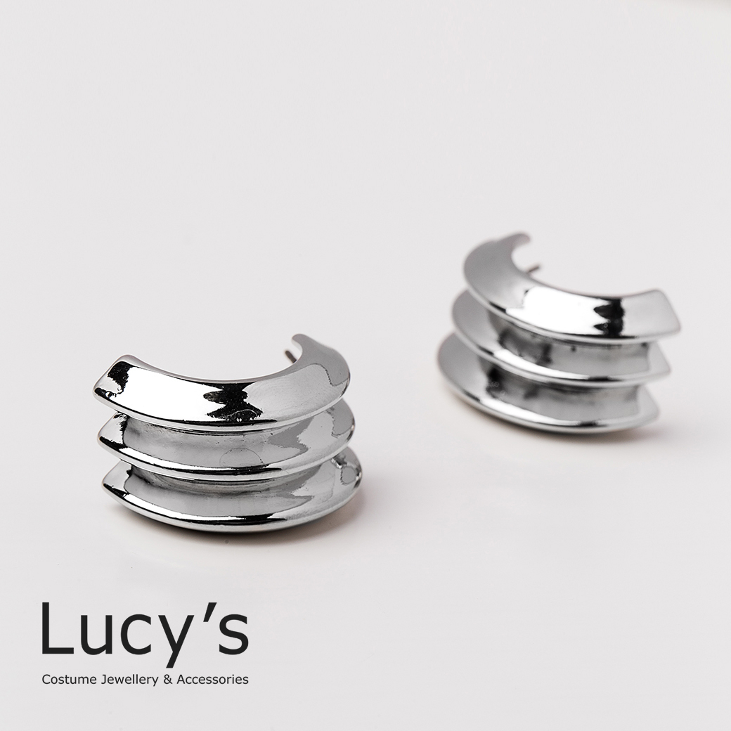 波浪 耳環 (二色) (100672/100673)