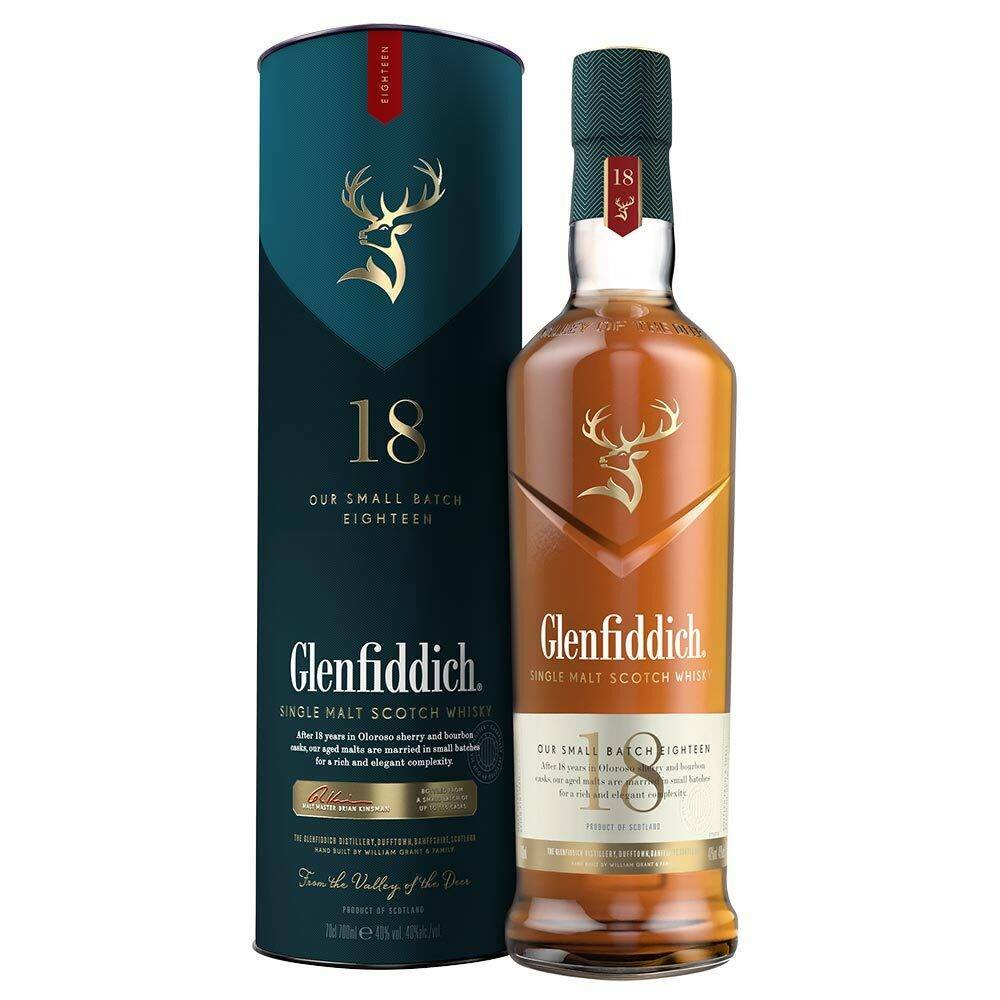 Glenfiddich 18 Year Old Single Malt Scotch Whisky