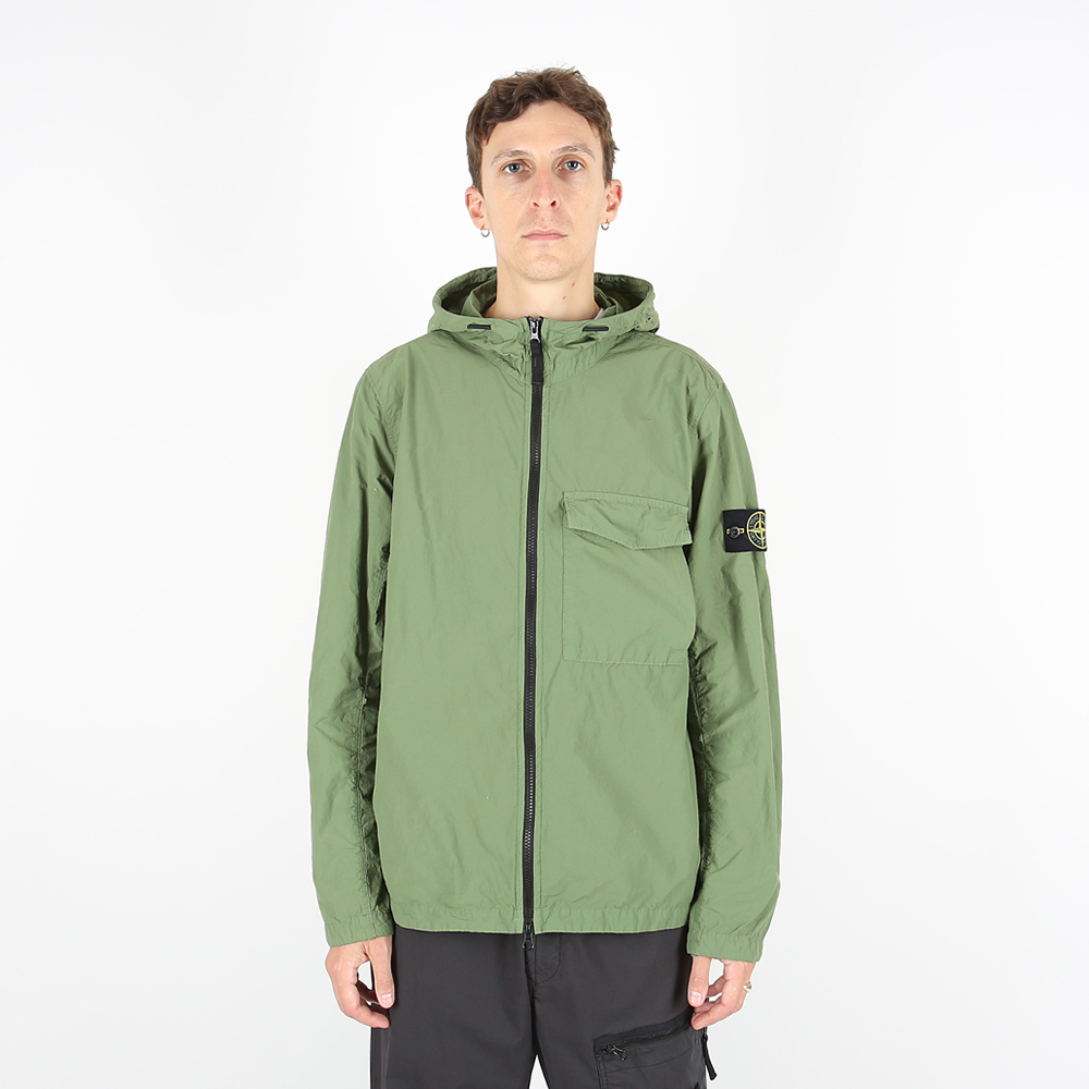 Stone Island 100％純棉 Overshirt 外套 橄欖色