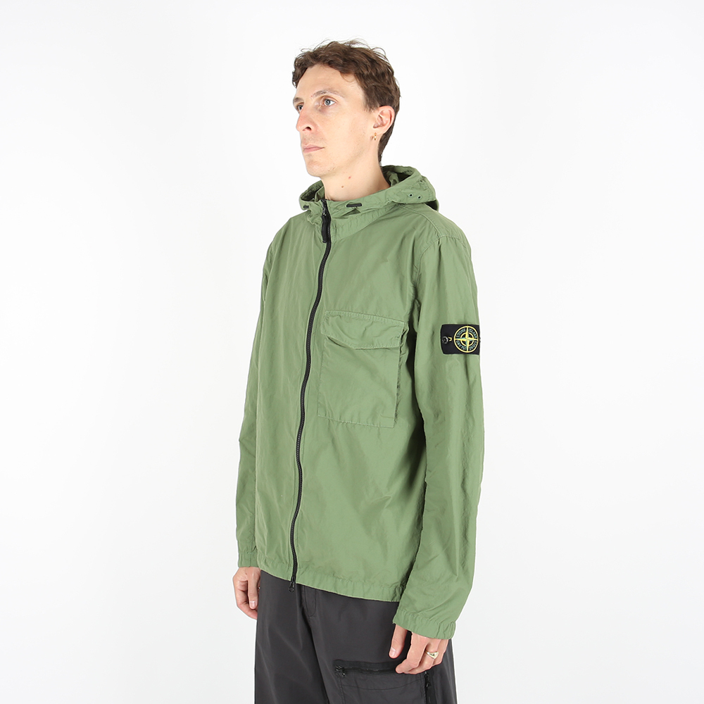 Stone Island 100％純棉 Overshirt 外套 橄欖色