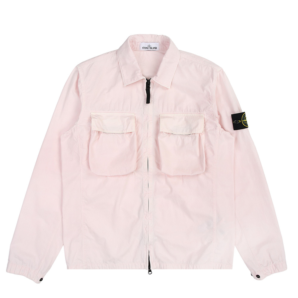 Stone Island 100％純棉 Overshirt 外套 粉色