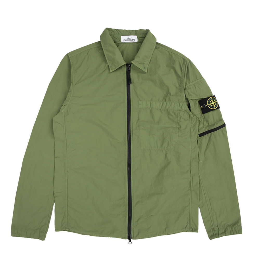 Stone Island 100% 聚酰胺 Overshirt 外套 橄欖色