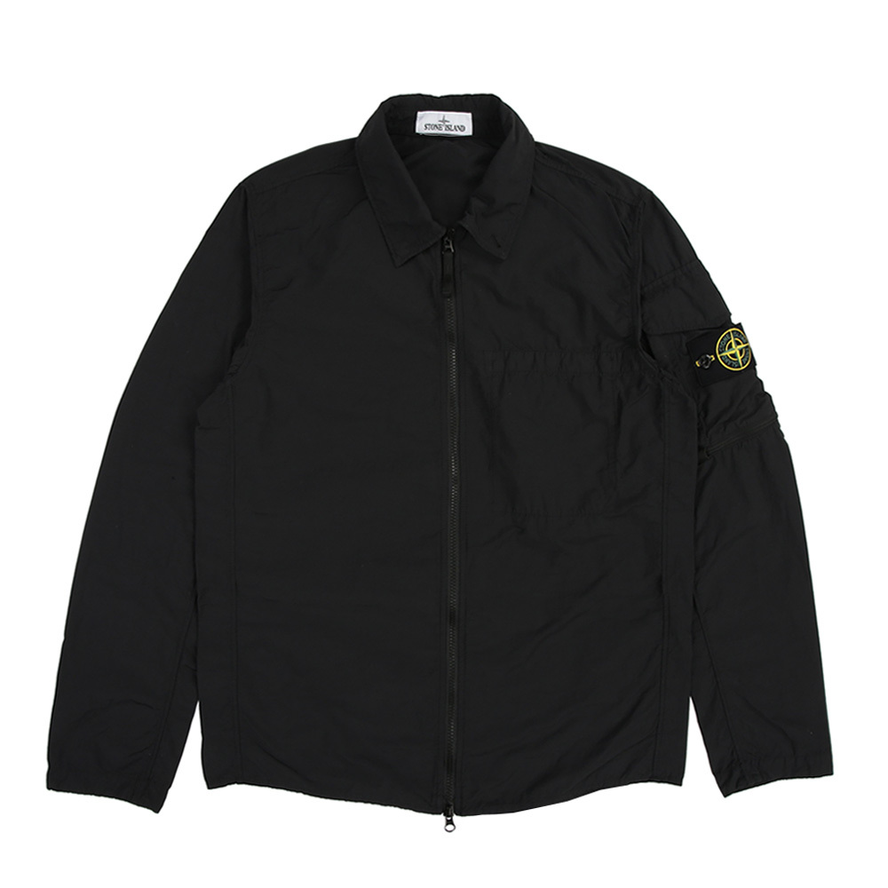 Stone Island 100% 聚酰胺 Overshirt 外套 黑色