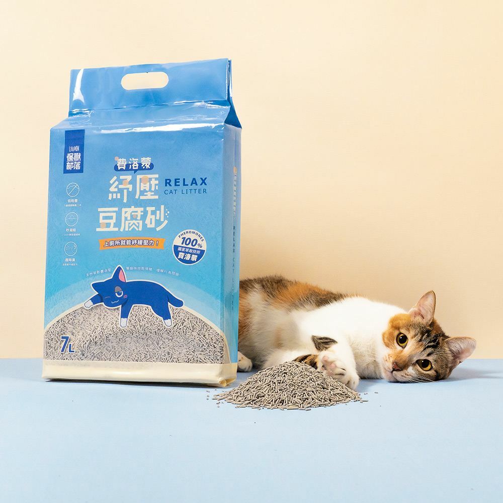 怪獸部落 費洛蒙紓壓豆腐砂（條型） 7L