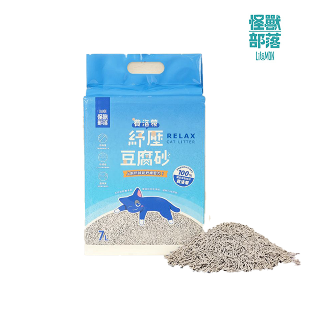 怪獸部落 費洛蒙紓壓豆腐砂（條型） 7L