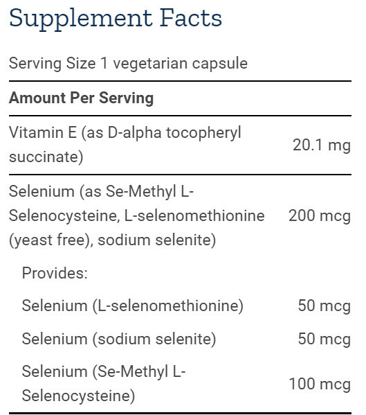 Life Extension Super Selenium Complex 200 mcg, 100 vegetarian capsules