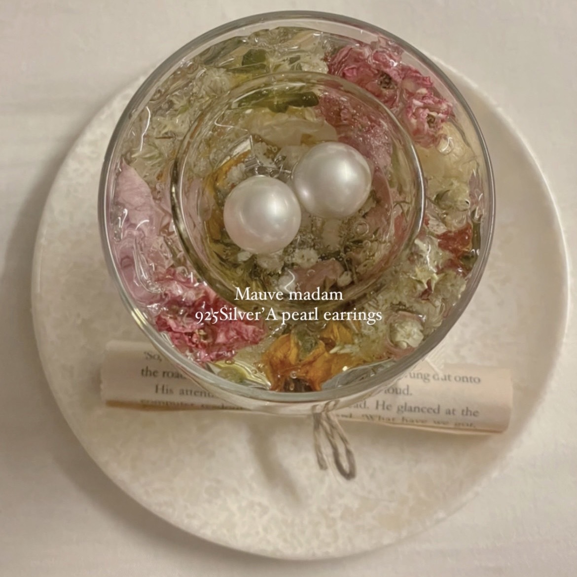 925silver-A Pearl earrings