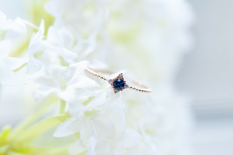 18K Santiago Royal Blue Sapphire Diamond Ring