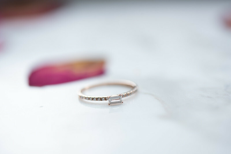 18K French Baguette Diamond Ring