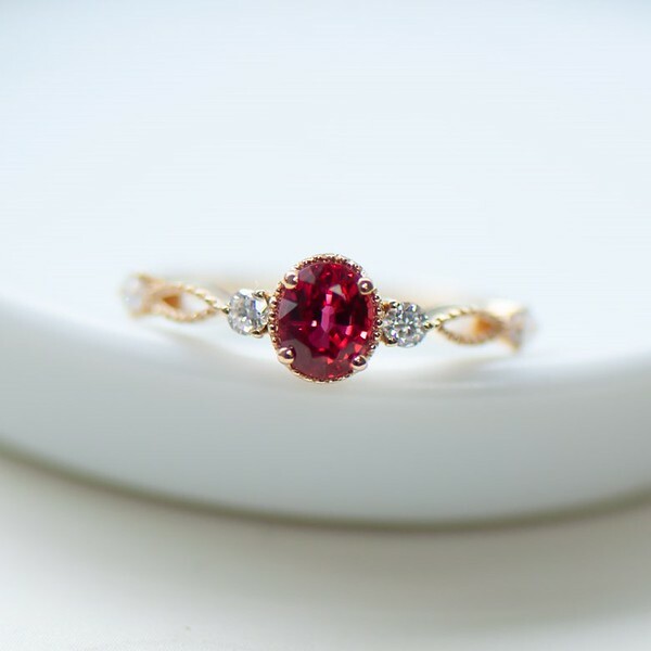 18K Calafrio Ruby Diamond Ring