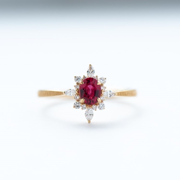 18K Laura Ruby Diamond Ring
