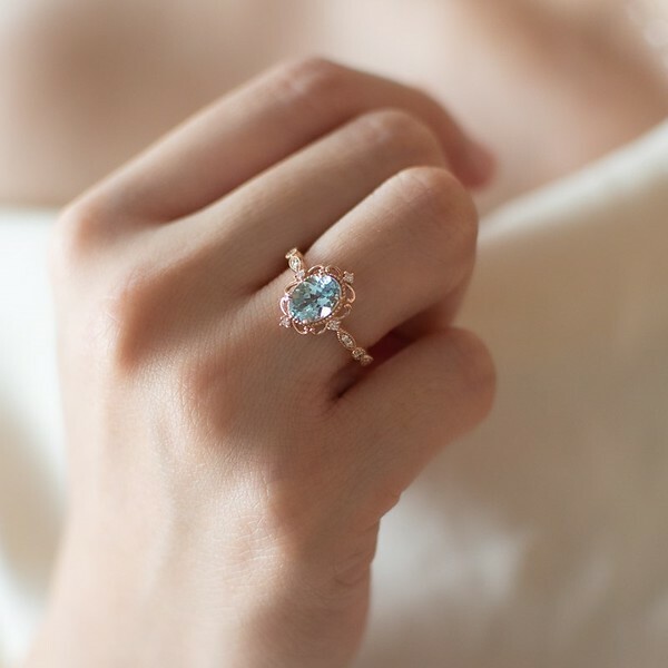18K Bellissimo Diamond Aquamarine Ring