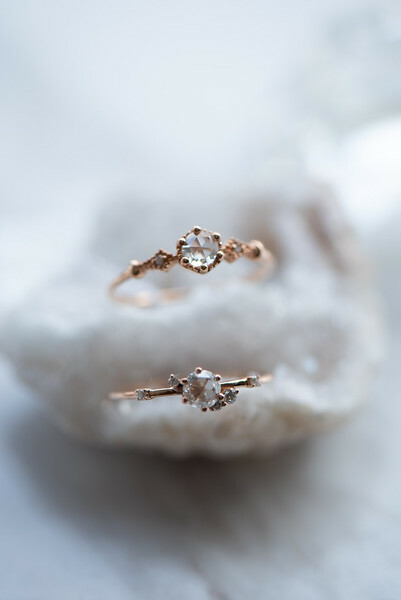 18K Vin Rose Cut Diamond Ring