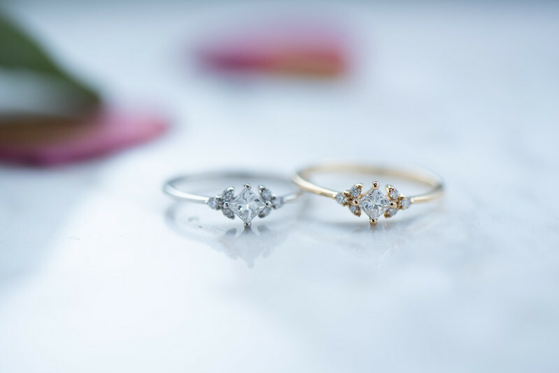 18K Fresca Princess Cut Diamond Ring