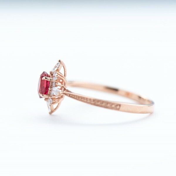 18K Laura Ruby Diamond Ring