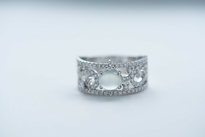 18K Classico Chi Jade & Diamond Ring