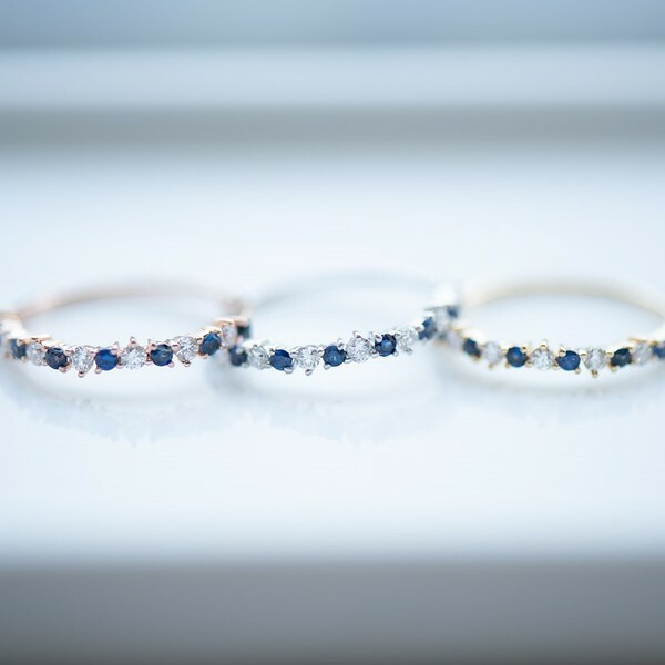 18K Baile Blue Sapphire Diamond Ring