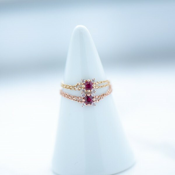 18K Ruby Diamond Ring