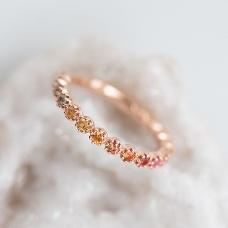 18K Rainbow Sapphire Ring