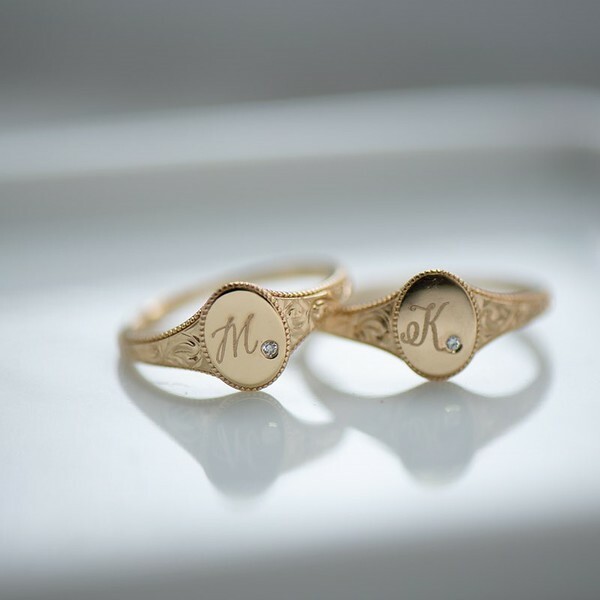 18K Gold Signet Ring