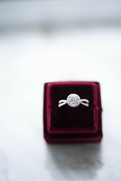 18K Halo Double Band 1ct Ring Setting