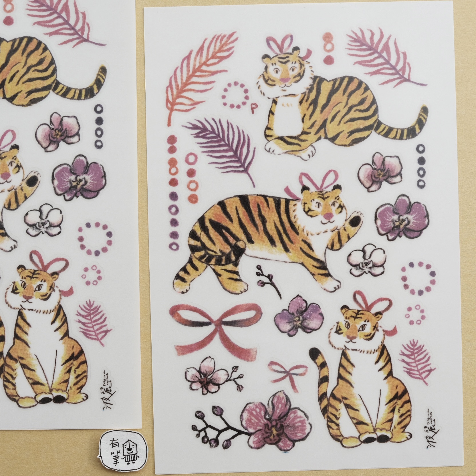 東方蘭花 嬌嬌虎 轉印貼紙｜露台上的波麗 臺灣