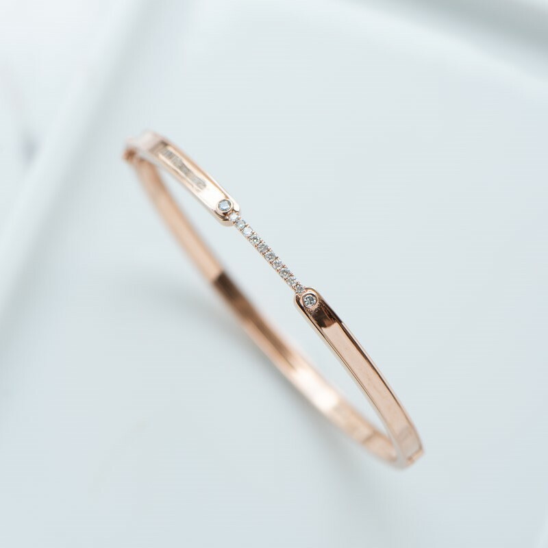 18K Love Puente Diamond Bangle