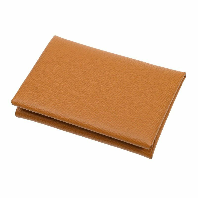 全新HERMES卡片套 Calvi Duo 37 Gold金棕色/Epsom皮 #BRAND NEW #香榭站正品