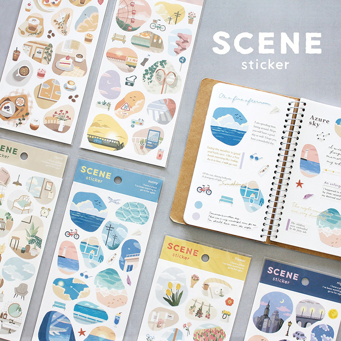 Mind Wave Sticker－Scene Series (Japanese Stationery Brand)