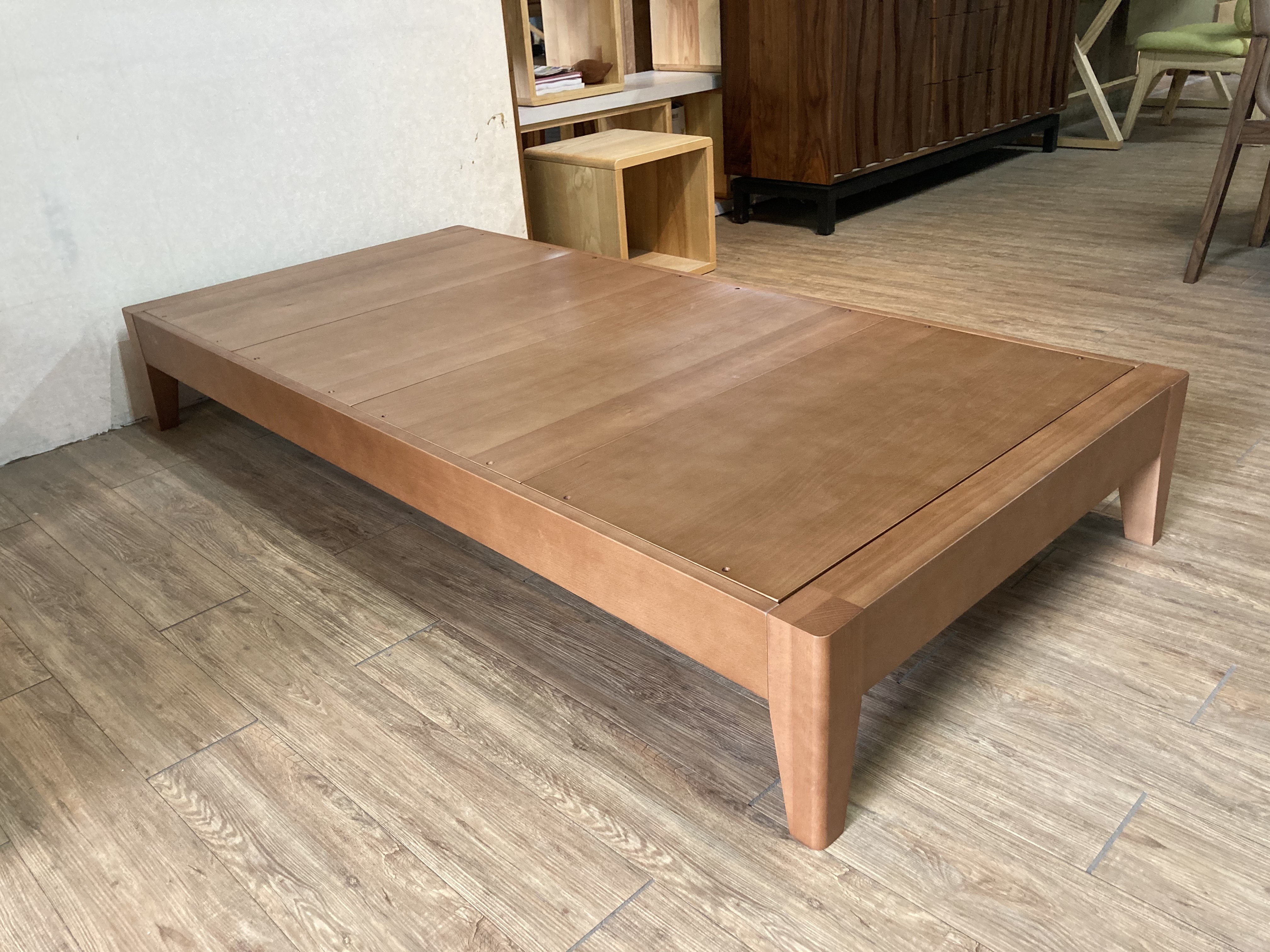 山毛櫸實木床架-標準單人床架3尺