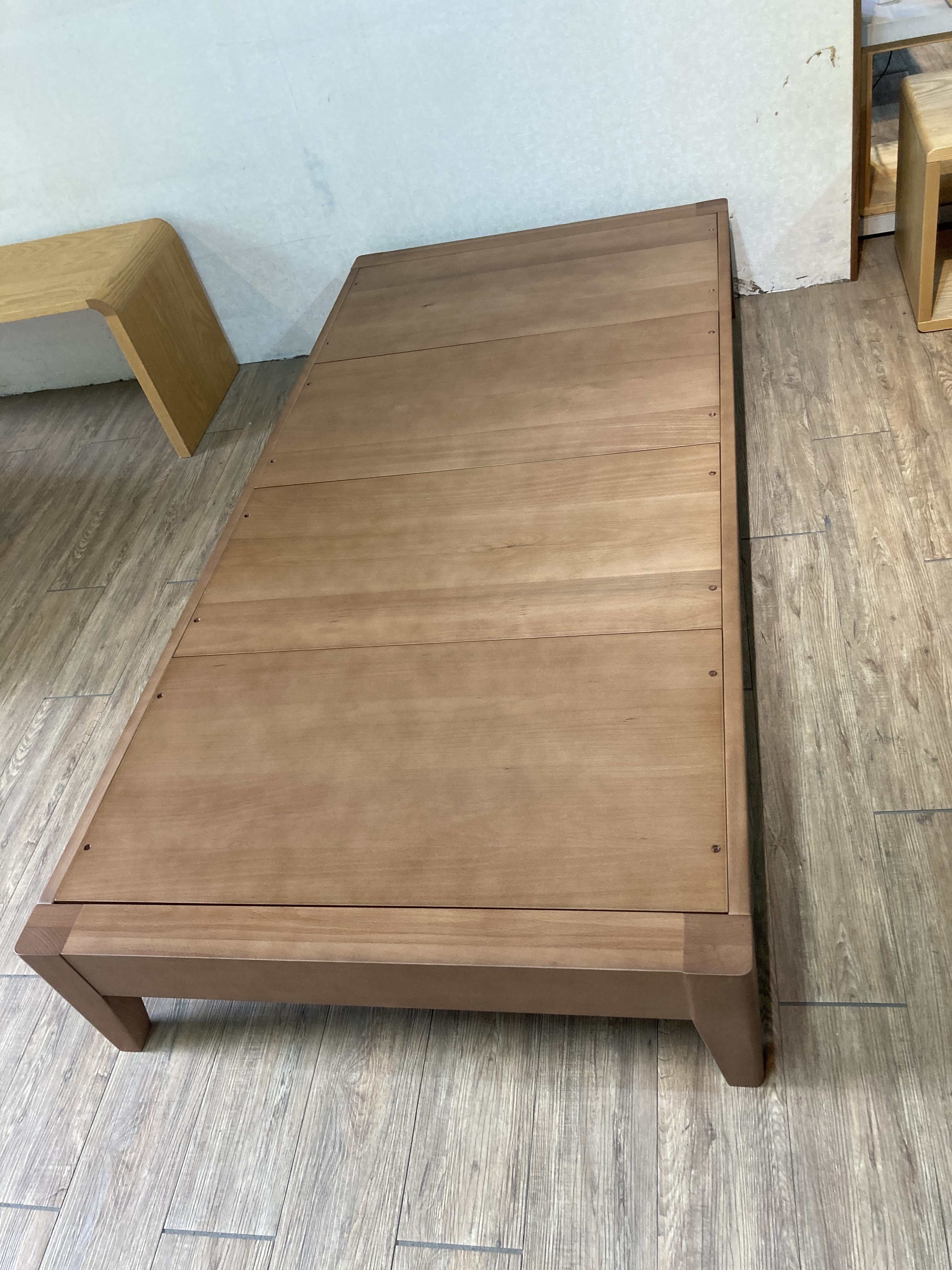 山毛櫸實木床架-標準單人床架3尺