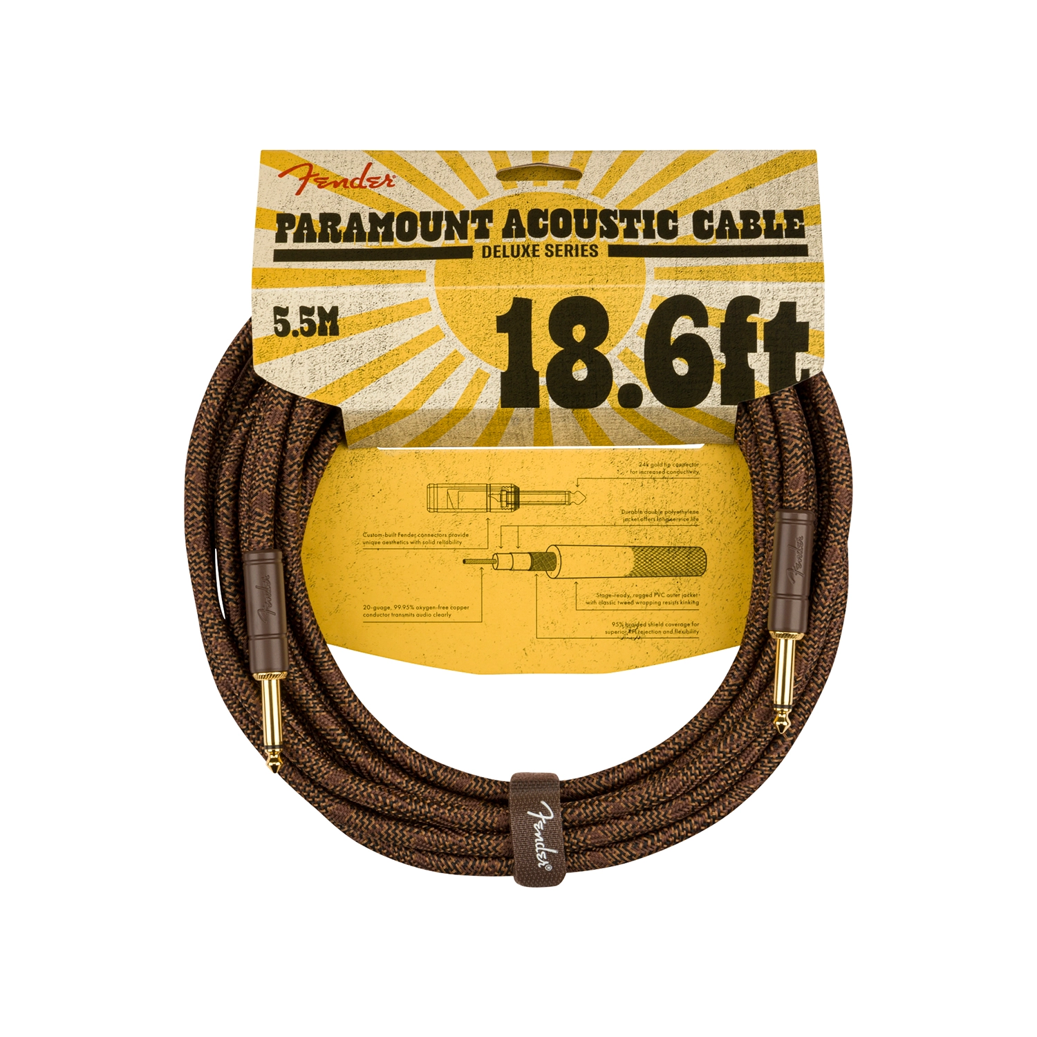 Fender 10 Paramount Series Acoustic Cable 木吉他 導線