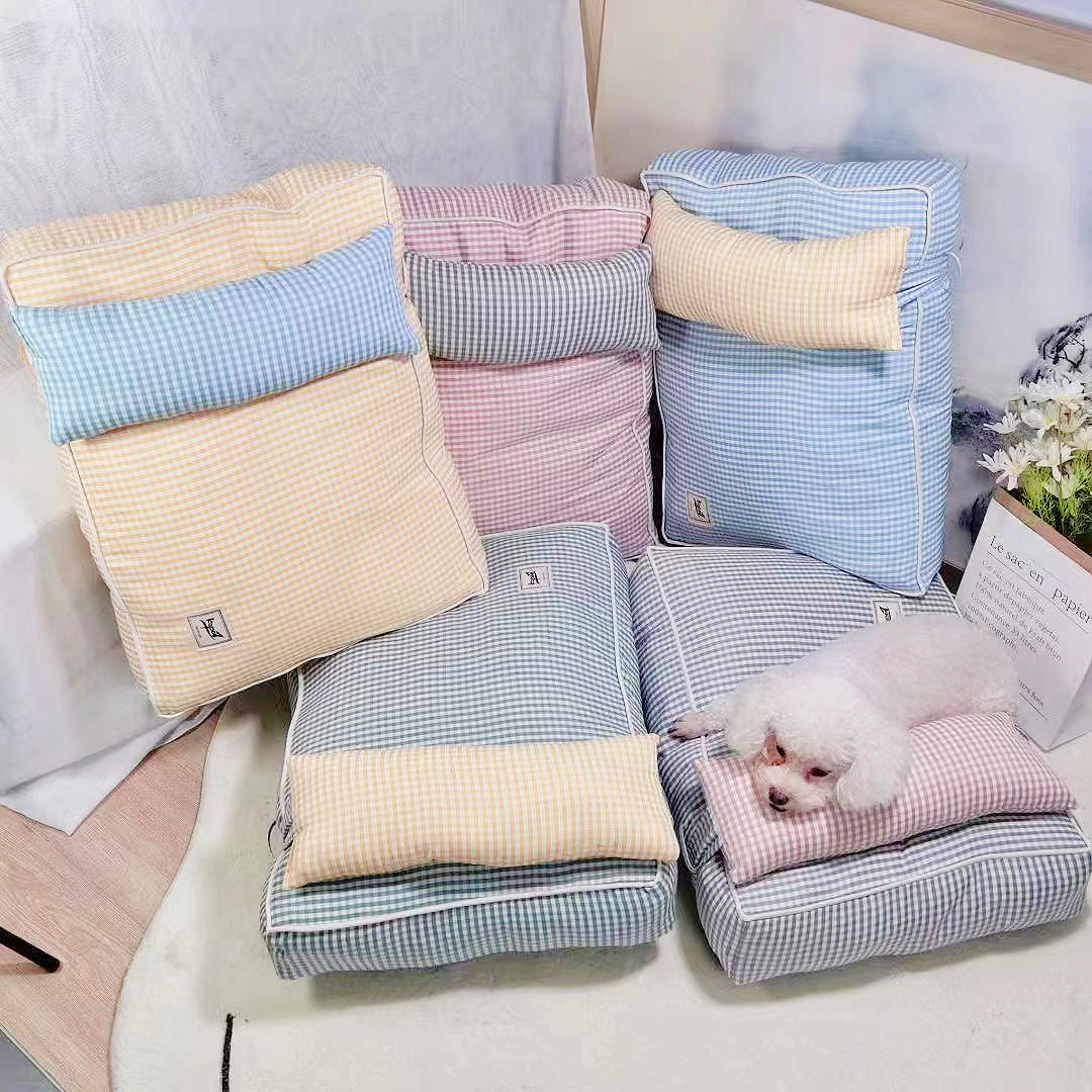 文青系列狗床（粉色/蓝色/黄色）