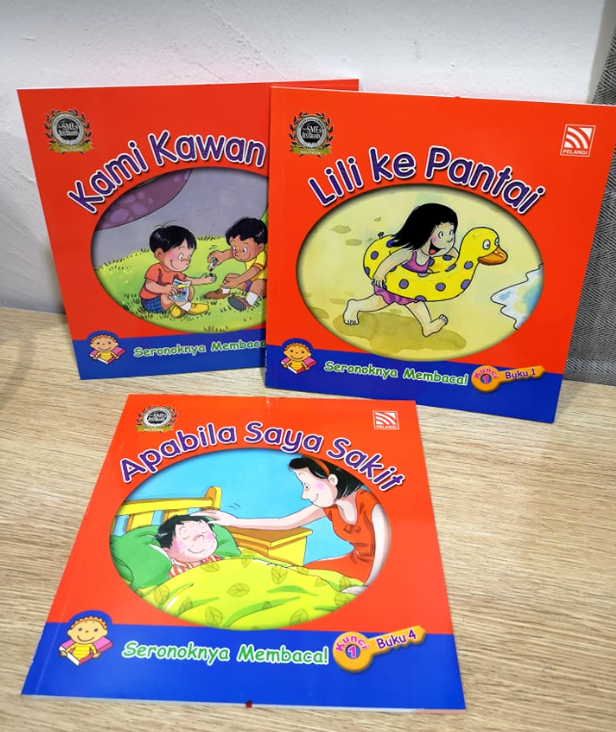 PELANGI Seronoknya Membaca Set 1  (3本 红色系列）