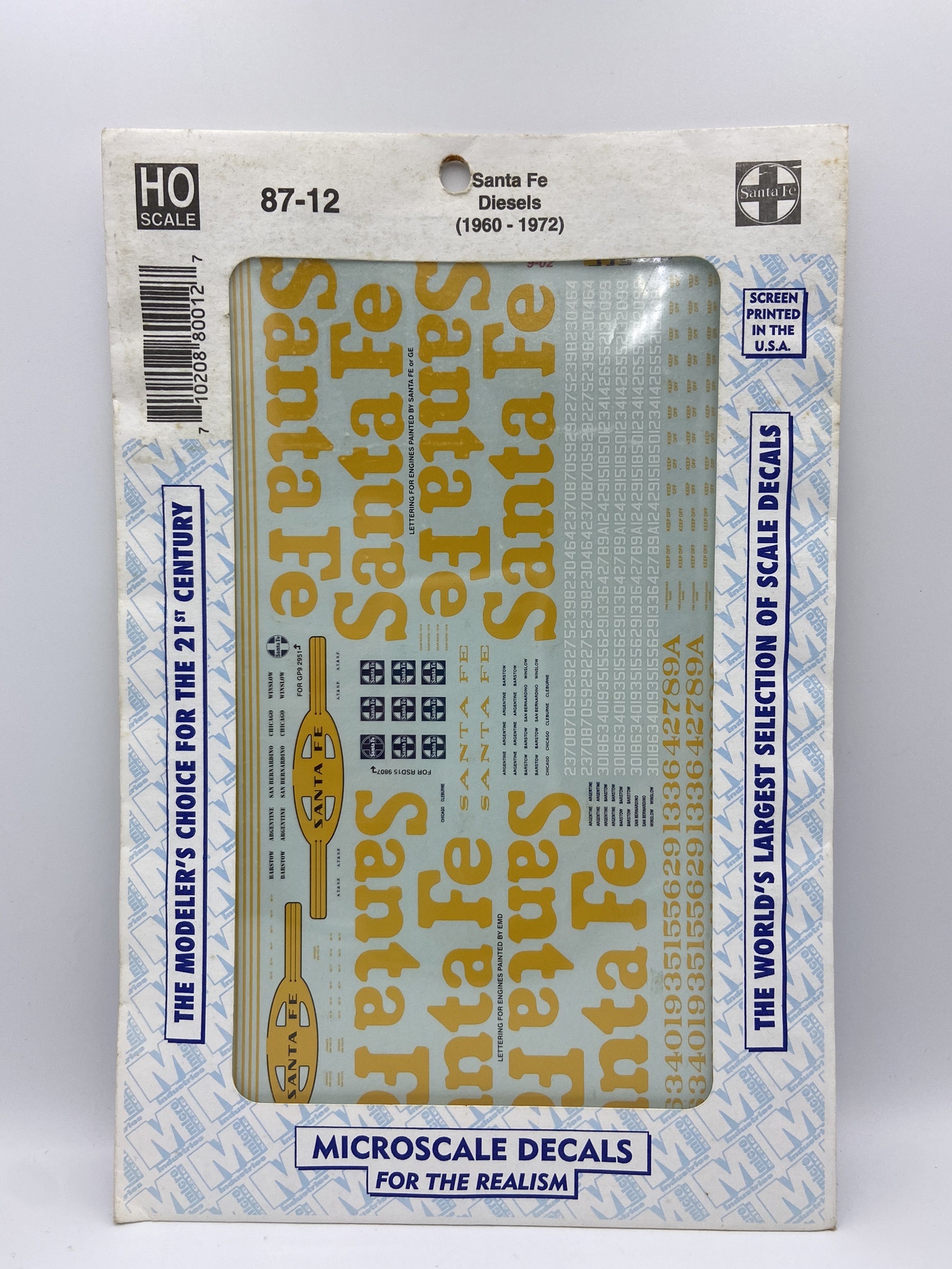 Microscale Santa Fe 87-12 水貼 Diesels (1960~1972)