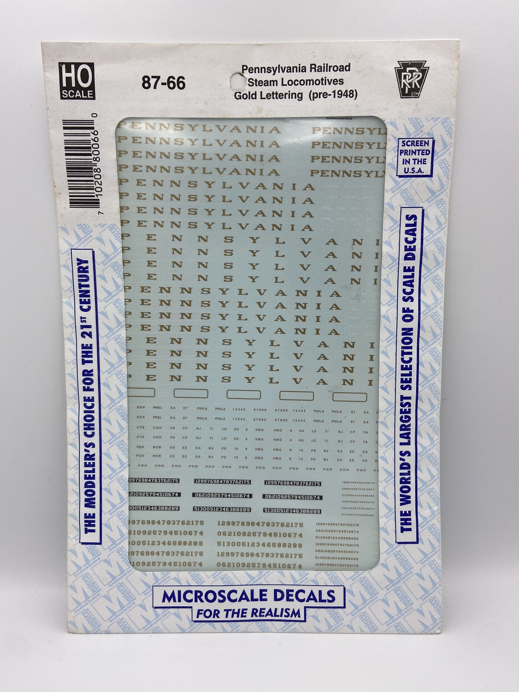 Microscale PRR 87-66 HO規 轉印紙 Steal Locomotives