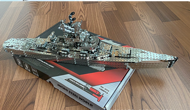 金属拼装积木模型 战舰 1188 pcs