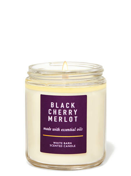 現貨｜BBW Single Wick Candle - BLACK CHERRY MERLOT 車厘子、紅桑子｜Bath & Body Works〈不包括在包郵活動內〉